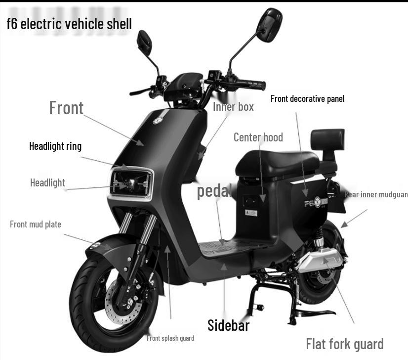 QY é ideal para novas carcaças plásticas de veículos elétricos padrão, componentes pintados F6 e carcaças de veículos Jinjian Yadea.