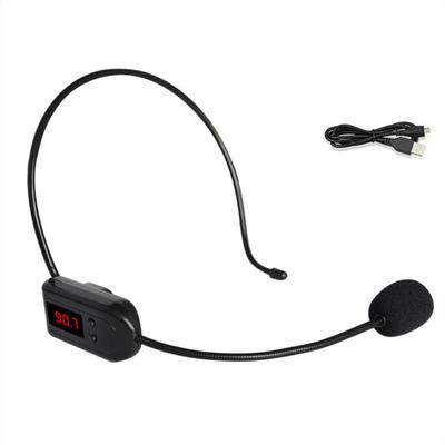 Freisprech-Drahtloses FM-Kondensatormikrofon-Headset Megafon Radiomikrofon für Verkäufer Lehrer Moderator