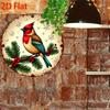 Metal Tin Sign Winter Redbird Wall Art for Kitchen Cafe Garage Christmas Home Decor