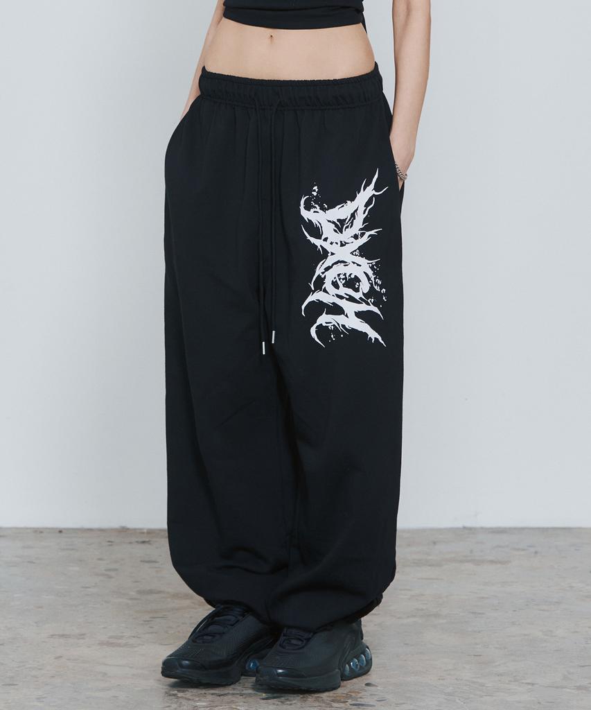 D.XO.H Spring/Summer Street Logo Long Wide Pants Black