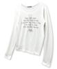 Damiswi Typography Cross U-Neck Long Sleeve_Ivory