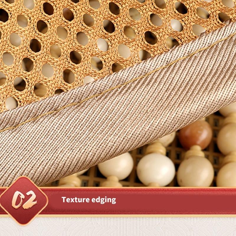 Wood Beads Ventilated Seat Cover Pad Massage Lumbar Relieve Fatigue Enhances Comfort Suitable For Various Vehicle Models