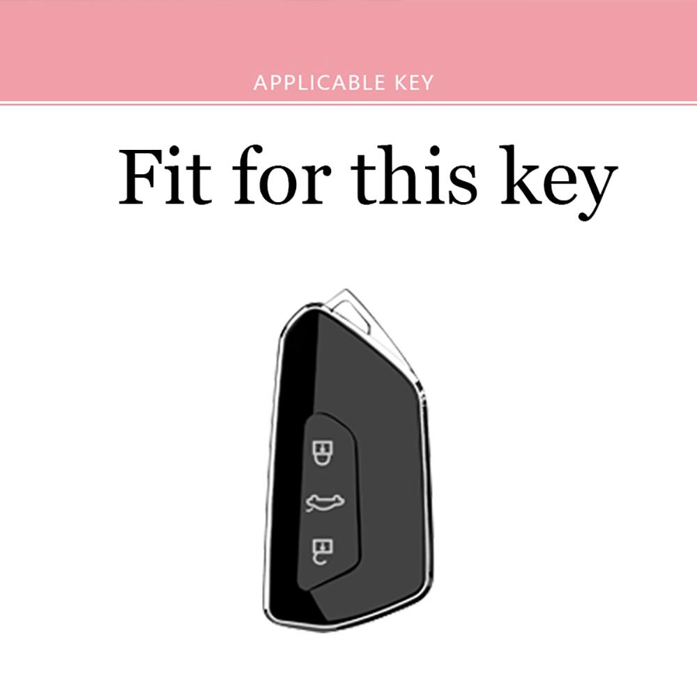 Fashion Tpu Car Key Case For Vw Volkseagen Golf 8 Mk8 Id.3 Id.4 Cupra Skoda Octavia A8 Seat Leon Mk4 Formentor Tarraco