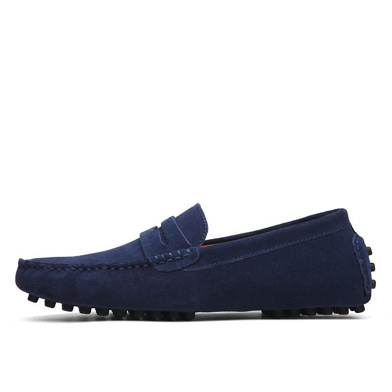 Spring/Summer Men s Suede Moccasins: Slip-On British Casual Shoes 44