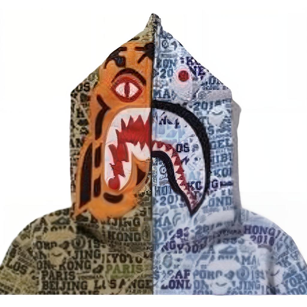 A BATHING APE Shark Sweatshirt Men's Blue 1E70-115-036