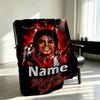 Coperta Personalizzata con Nome Michael Jackson, Arredamento Casa, Camera da Letto, Divano, Campeggio, Divano, Regali per Compleanno Natale
