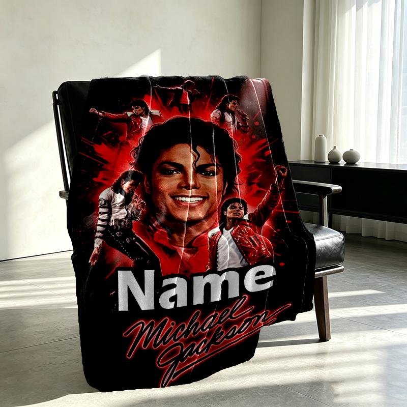 Coperta Personalizzata con Nome Michael Jackson, Arredamento Casa, Camera da Letto, Divano, Campeggio, Divano, Regali per Compleanno Natale