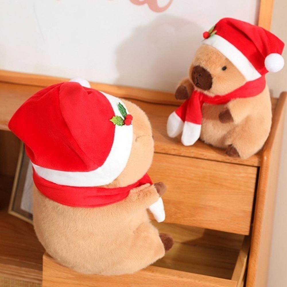 Festival Capybara Plush Toy Dress Up Capibara Fluffty Doll  Christmas Toy
