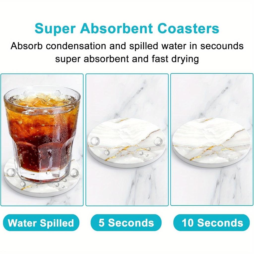 Set suporturi de pahare din plută, suport ceramic pentru băuturi antiderapante și anti-opărire, măsuță de cafea, cadou decorativ pentru casă