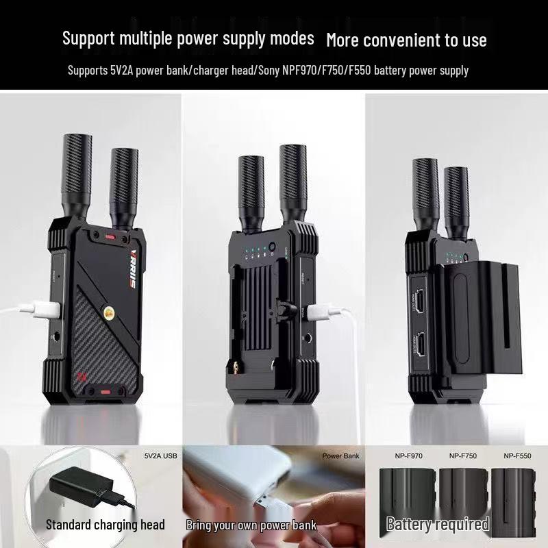 VRRIIS WL082 HDMI Wireless Extender: Camera Image & Audio-Video Transmission, Screen Casting Device, 400m Range, Battery Compatible.