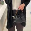 Niche Design Soft Leather Drawstring Lucky Bag, Cloud Bag, Bucket Bag, Single-shoulder Crossbody, Hand-carry Women's Bag