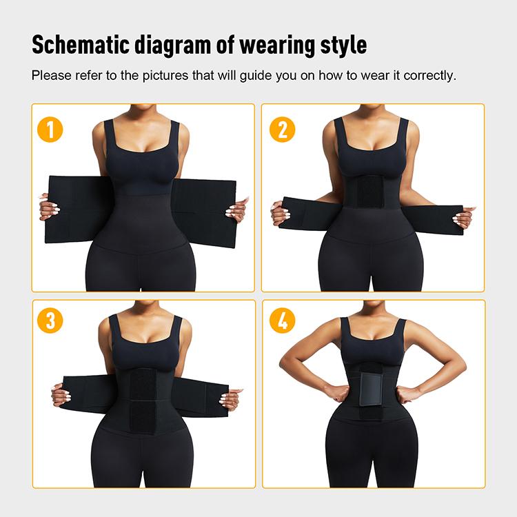 HEXIN Compression Women Fitness Workout Back Support Belt Elasticity Fat Tummy Control Waist Trainer Shaper