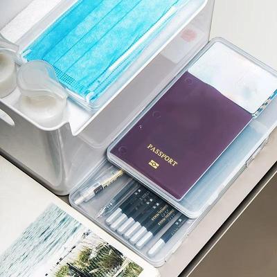 Transparent Disposable Face Masks Case Card Storage Box Dust-Proof Card Pack Business Card Finishing Box Battery Storage Box