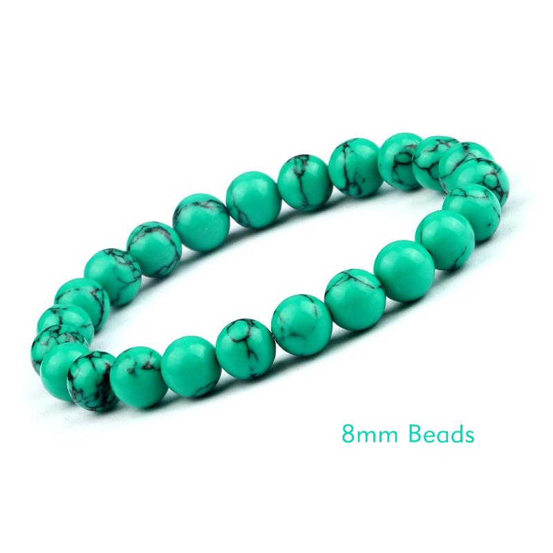 Charm Bracelet 6mm 8mm 10mm White Natural Stone Simple Women Men Elastic Strand Bracelets Meditation Prayer Jewelry Friend Gift