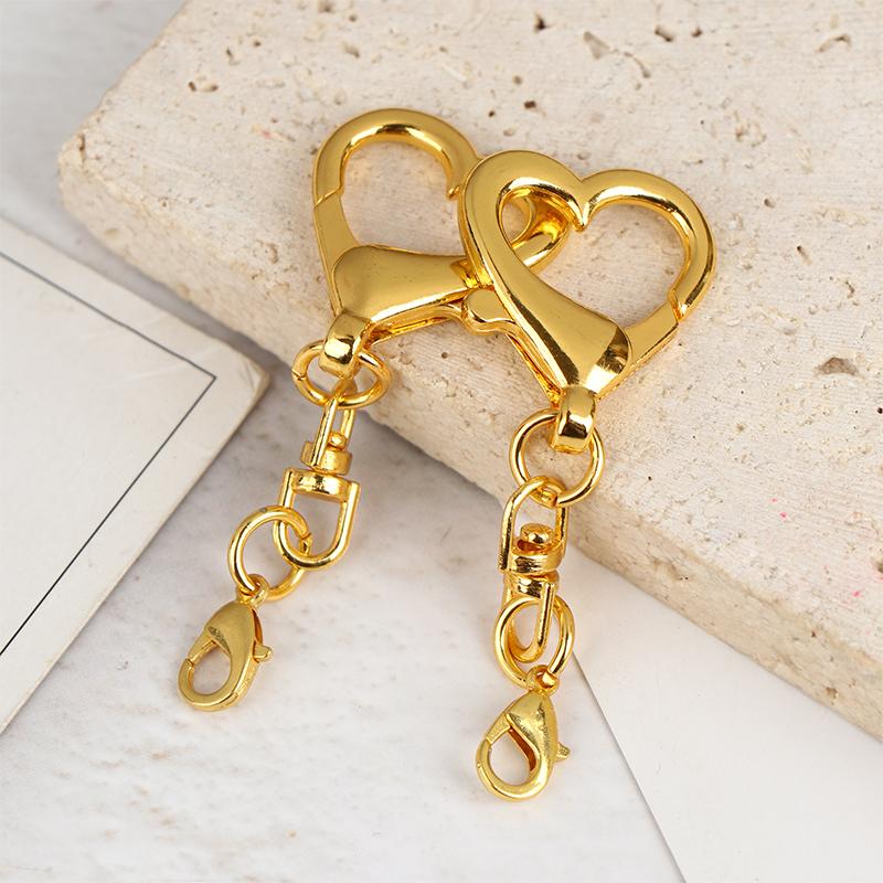 5/10Pcs Heart Lobster Clasp Chain Connector For Diy Jewelry Making Findings Key Chain Accessories