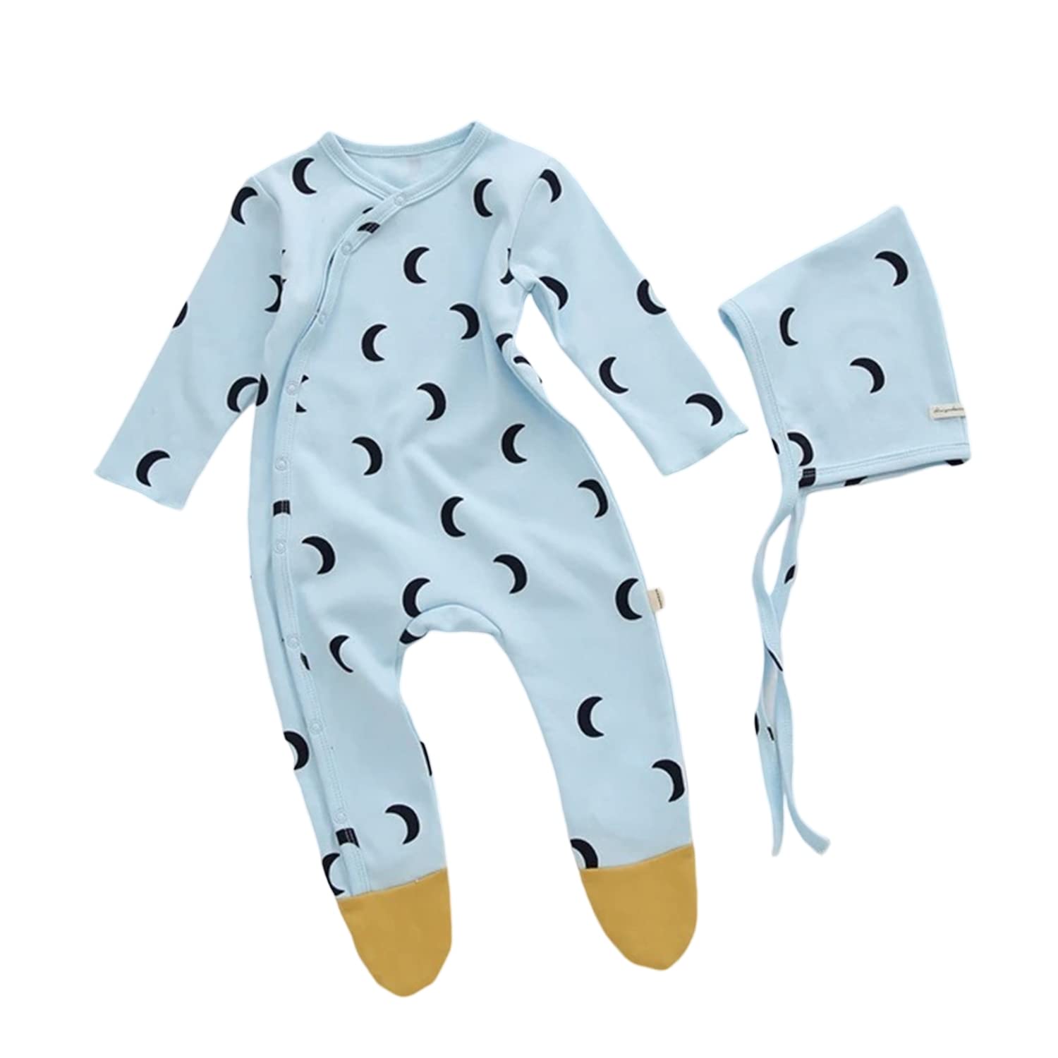 

Romper Long Sleeve Jumpsuit Boys Girls Unisex Baby Hat Set Product Print Children Kids Cotton 23443 Color 2 [Misia Luxury] Spring/Autumn [23438-23461]