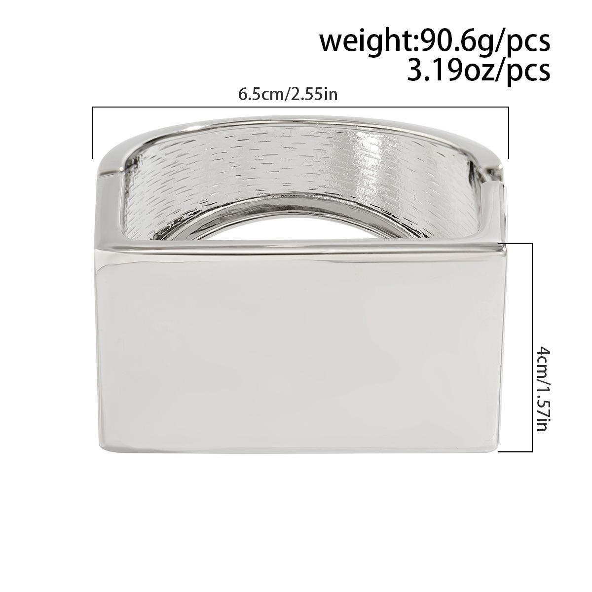 

Аксессуары, Винтажный Персональный Сплав Квадратный Зеркальный Браслет Браслет Модный Изгиб Браслет серебряный