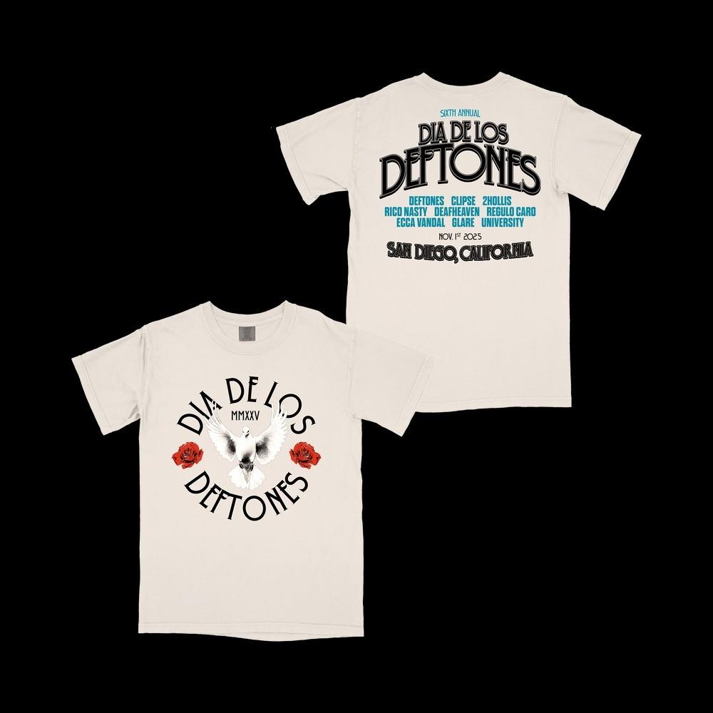 

Dia de Los Deftones dove line-up t-shirt Size S-5XL Comfort Colors Brand Unisex T-Shirt XXXXL