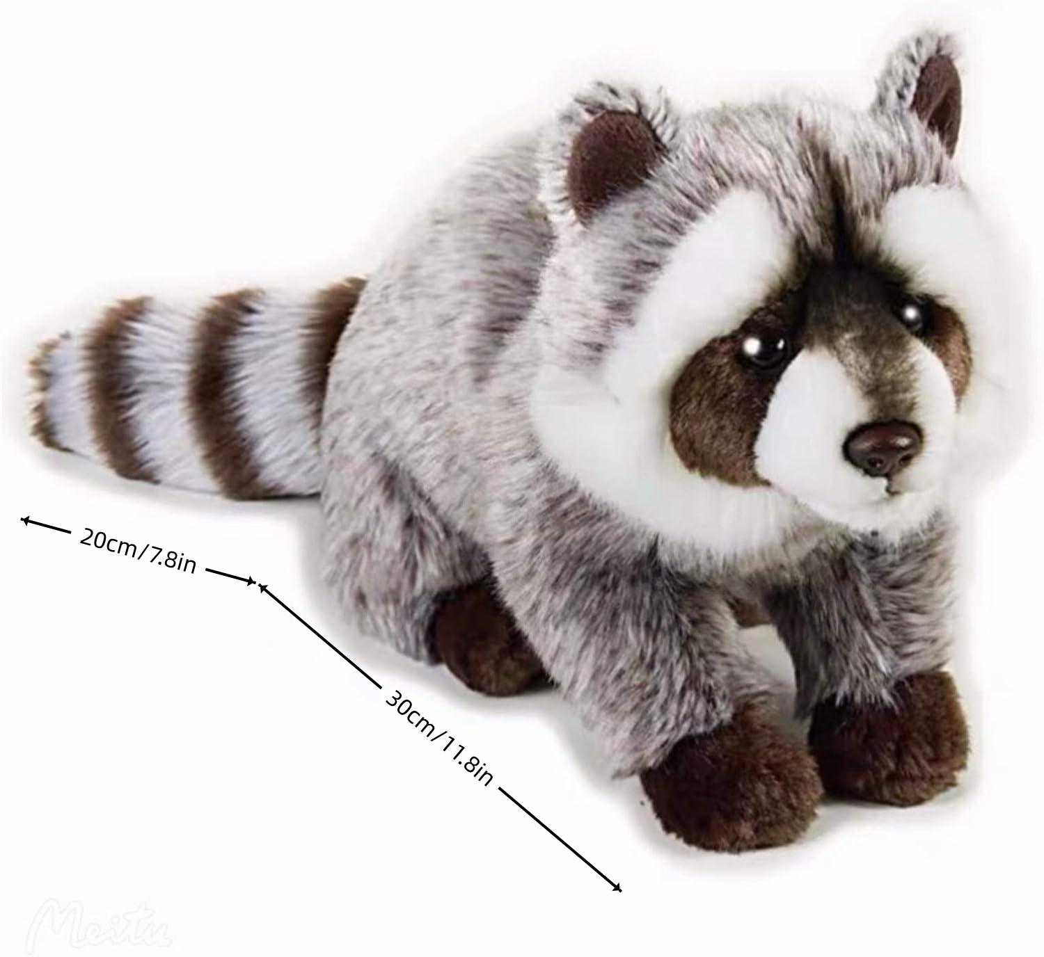 Супер Милая Реалистичная Плюшевая Игрушка Енот Мягкая и Очаровательная Кукла Подушка Подарок