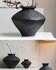 Wabi-Sabi Black Pottery Jar: Zen-style Retro Ceramic Vase for Tea Rooms and Hotels