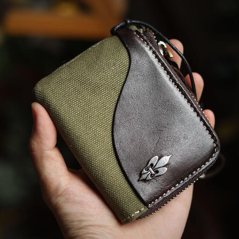 Практичная многофункциональная кожаная сумка для карт в стиле милитари — фото 5