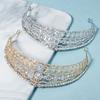 Bridal Headwear High-end Rhinestone Zircon Headband Wedding Dress Hair Accessories New Retro Palace Style Crown