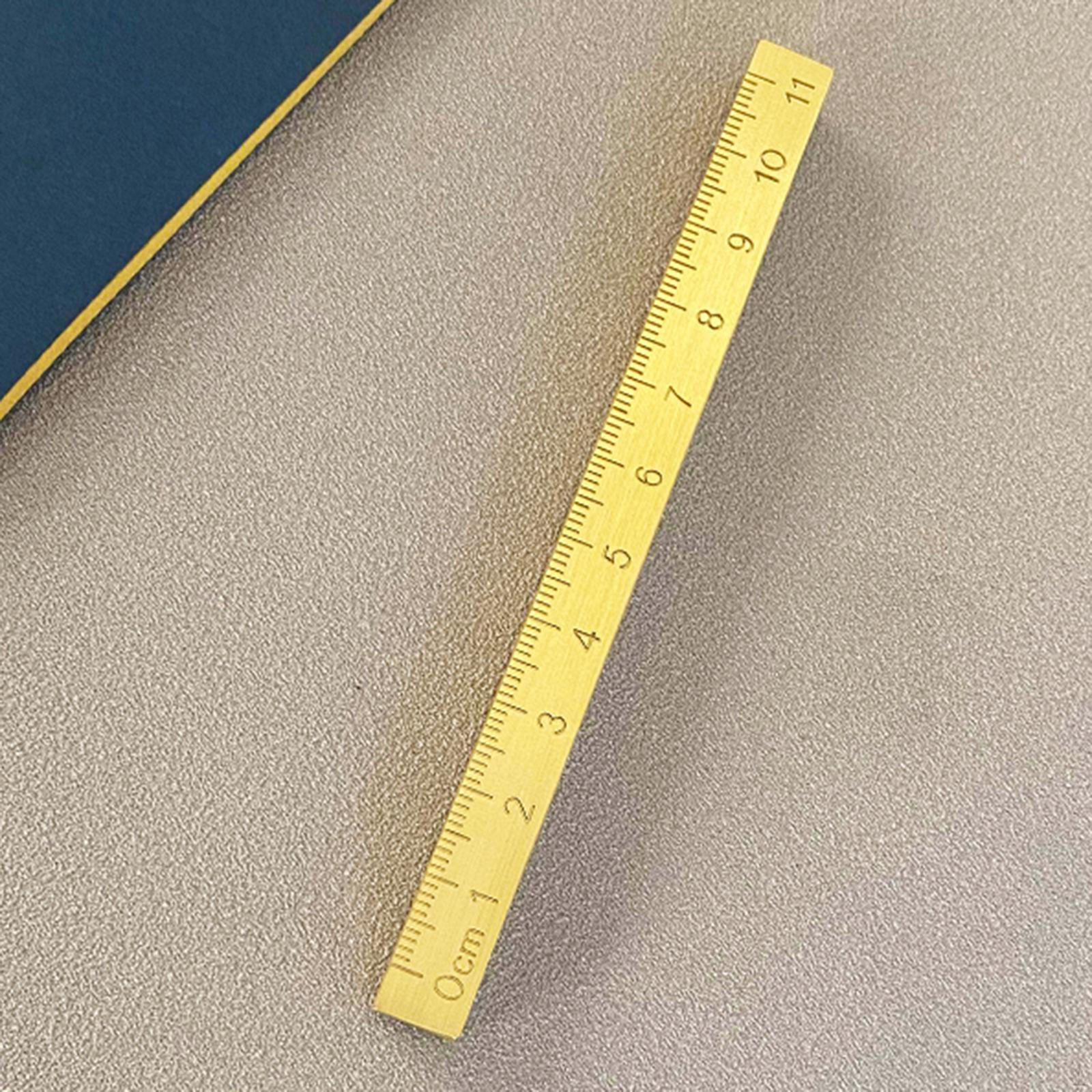 

Латунная линейка пресс-папье закладка компактные принадлежности для практики каллиграфии измерение для рисования 12cmx1cm