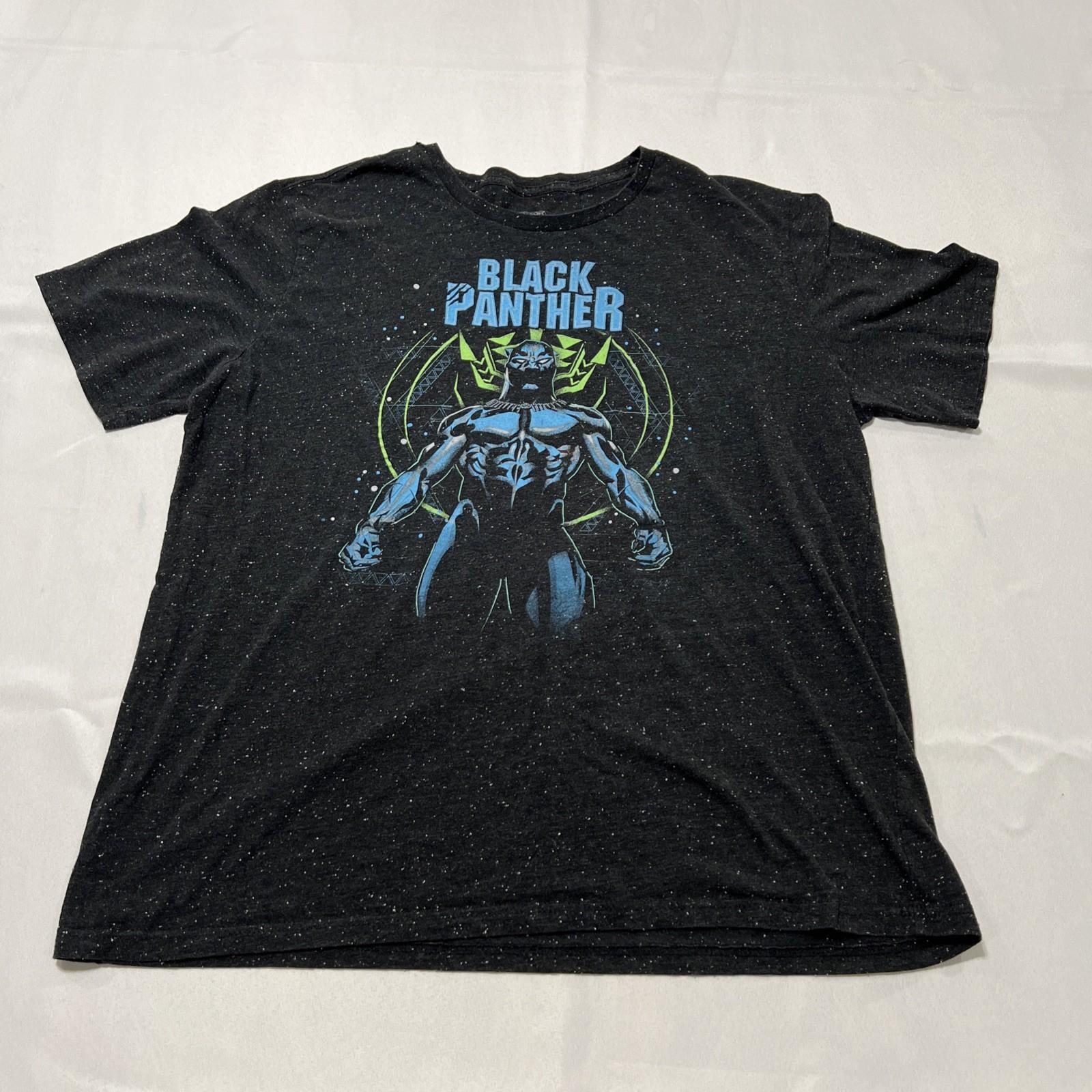 Marvel Black Panther Gray Speckled Graphic T-Shirt-2XL S