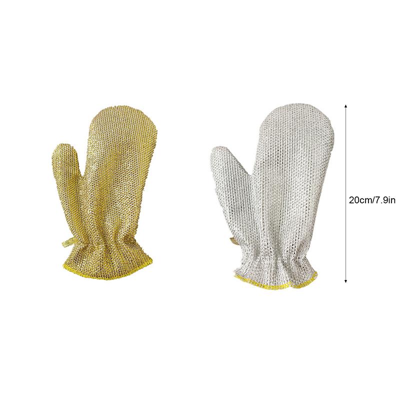 Rust Removal Cleaning Cloth Kitchen Magic Dishwashing Gloves Steel Wire Cleaning Rag Microwave Stove Clean Tools Dish Cloth