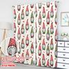 Set Of 2 Flat Printing Fashionable Christmas Curtains Gnomes Hearts Digital Printed Polyester Drapes Festive Curtain