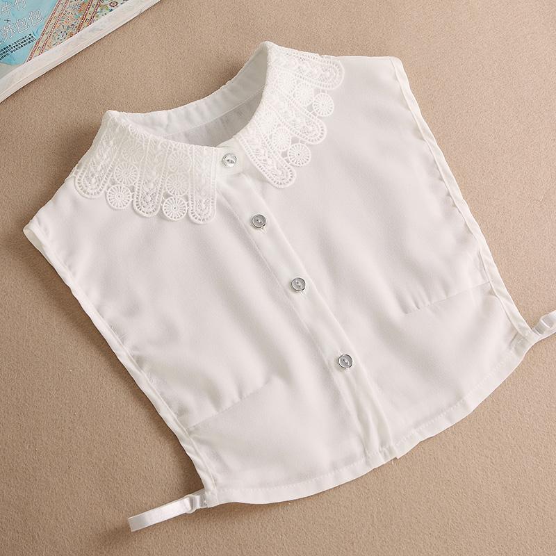

White Fake Collar Lace False Collar Shirt Detachable Collars For Women False Blouse Neckwear Clothing Accessories Nep Kraagie