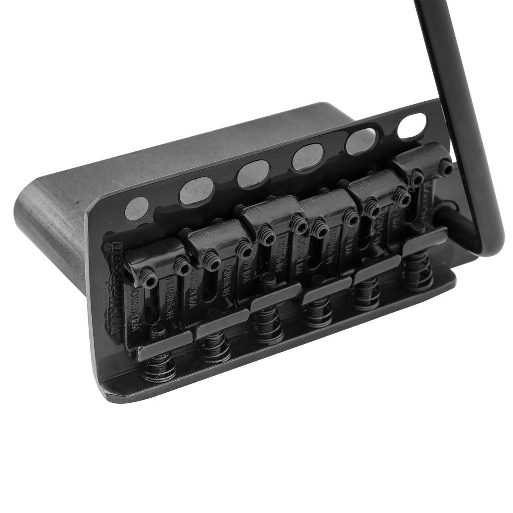 Wilkinson WV6-SB 10.8mm String Pitch 5+1 Hole Tremolo Bridge Unit with Steel Vintage Saddles for Fender USA and Japan Strats, Black