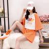 Casual Sports Suit for Women Summer New Short-sleeved T-shirt for Women Shorts Cartoon Mickey Printed Loose Two-piece Set