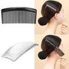 26-Tooth Transparent White Comb with Non-Slip Insert for Hair Styling
