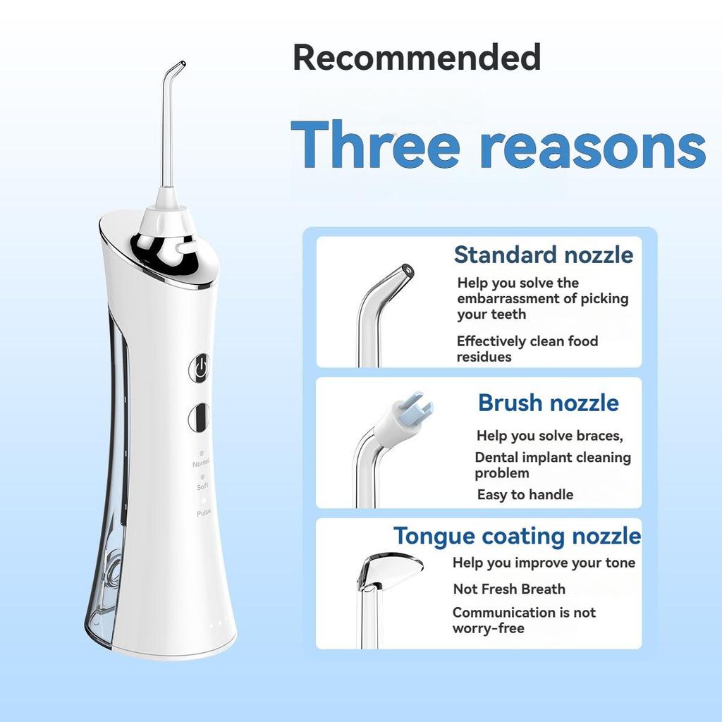 JIELING, Portable Electric Dental Floss, IPX7 Waterproof, 150ML Capacity