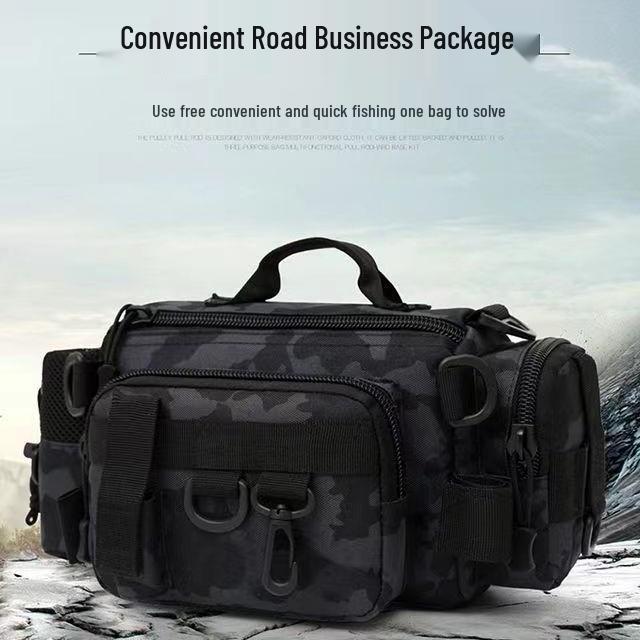 Multifunctional Waterproof Fishing Bag: Waist Pack, Shoulder Backpack, Crossbody, Rod Holder, Tackle Storage