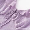 French Retro Coffee Break Purple Dress Women's Summer New Gentle Temperament Muse Vacation Style Long Skirt