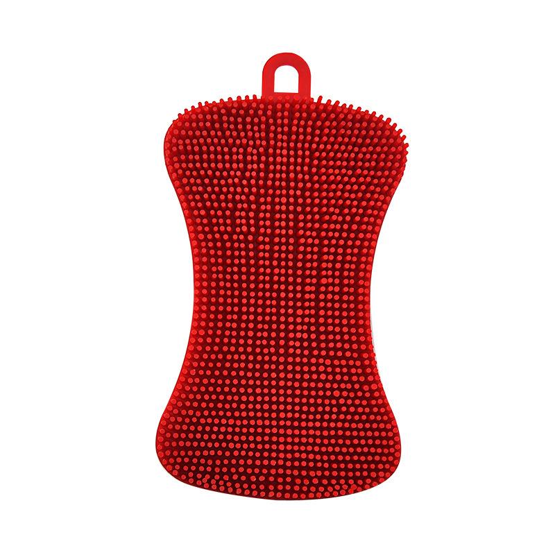 Multicolor Silicone Dishwashing Brush for Stain Removal – Durable Kitchen Cleaning Tool