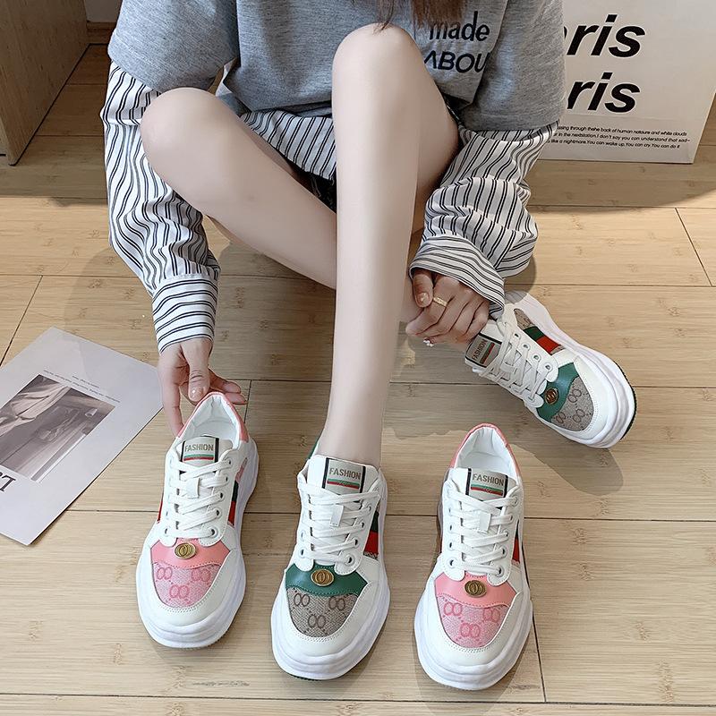 Leichte Damen Sneaker Mit Dicker Sohle - Atmungsaktive Laufschuhe Retro Style