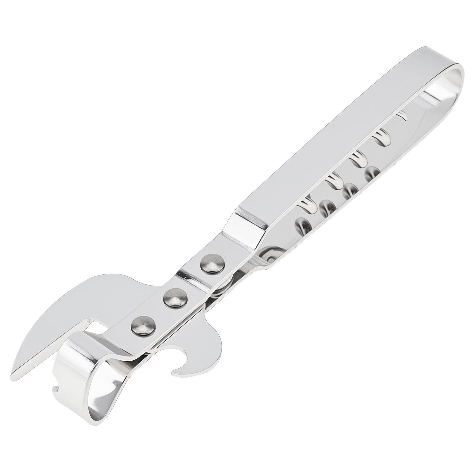 

Многофункциональная открывалка для банок из нержавеющей стали, открывалка для пивных бутылок, регулируемая ручная открывалка для банок, захват, кухонные принадлежности, серебристый цвет