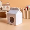Summer Ceramic Hamster Hideout, Milk Carton Shaped Small Animals House, Gerbil Mice Guinea Pig Dwarf Hamster Habitat Cave