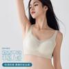 Summer Ice Silk Cool Feeling Thin Pull Seamless Underwear Women's Big Breasts Are Small Without Steel Ring Soft Support Breast Bra