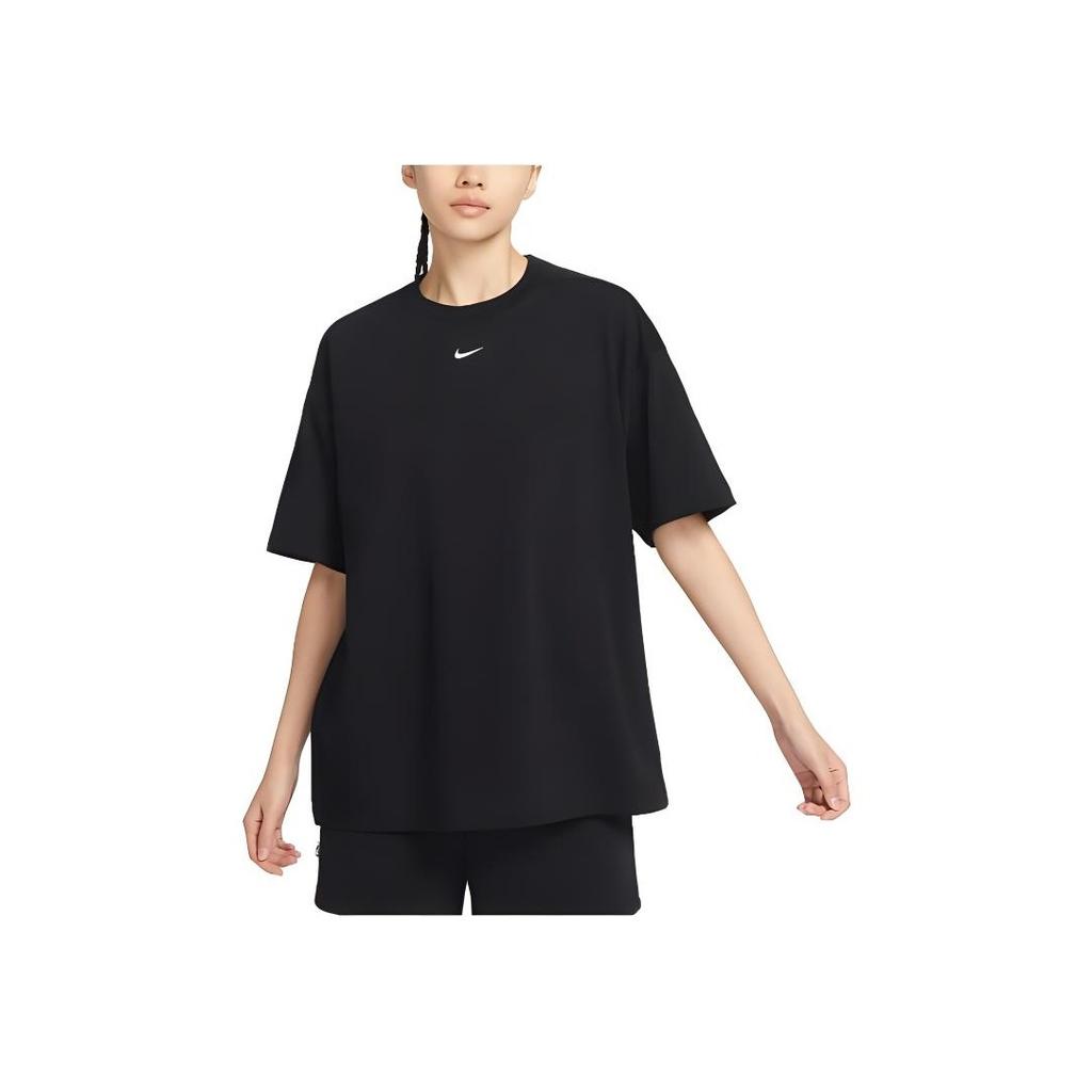 Nike Solid Color Short Sleeve Round Neck T-Shirt Women Tops Black DX7911-010