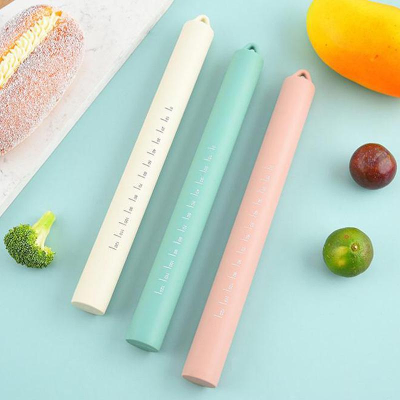 Silicone Rolling Pin Pastry Dough Flour Roller Kitchen Cooking Baking Tool For Dumpling Wrappers Pizza And Noodles