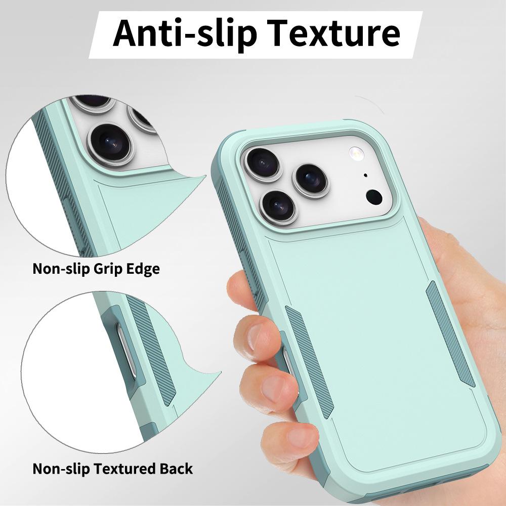 Premium Hybrid 2 In 1 Shockproof Armor Protection Case For iPhone 17 Air 16e 15 14 Plus 13 12 Pro Max Reinforced PC Back Cover