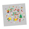 3Pcs Christmas Window Clings Decals Stickers for Glass Cute PVC Xmas Decoration Winter