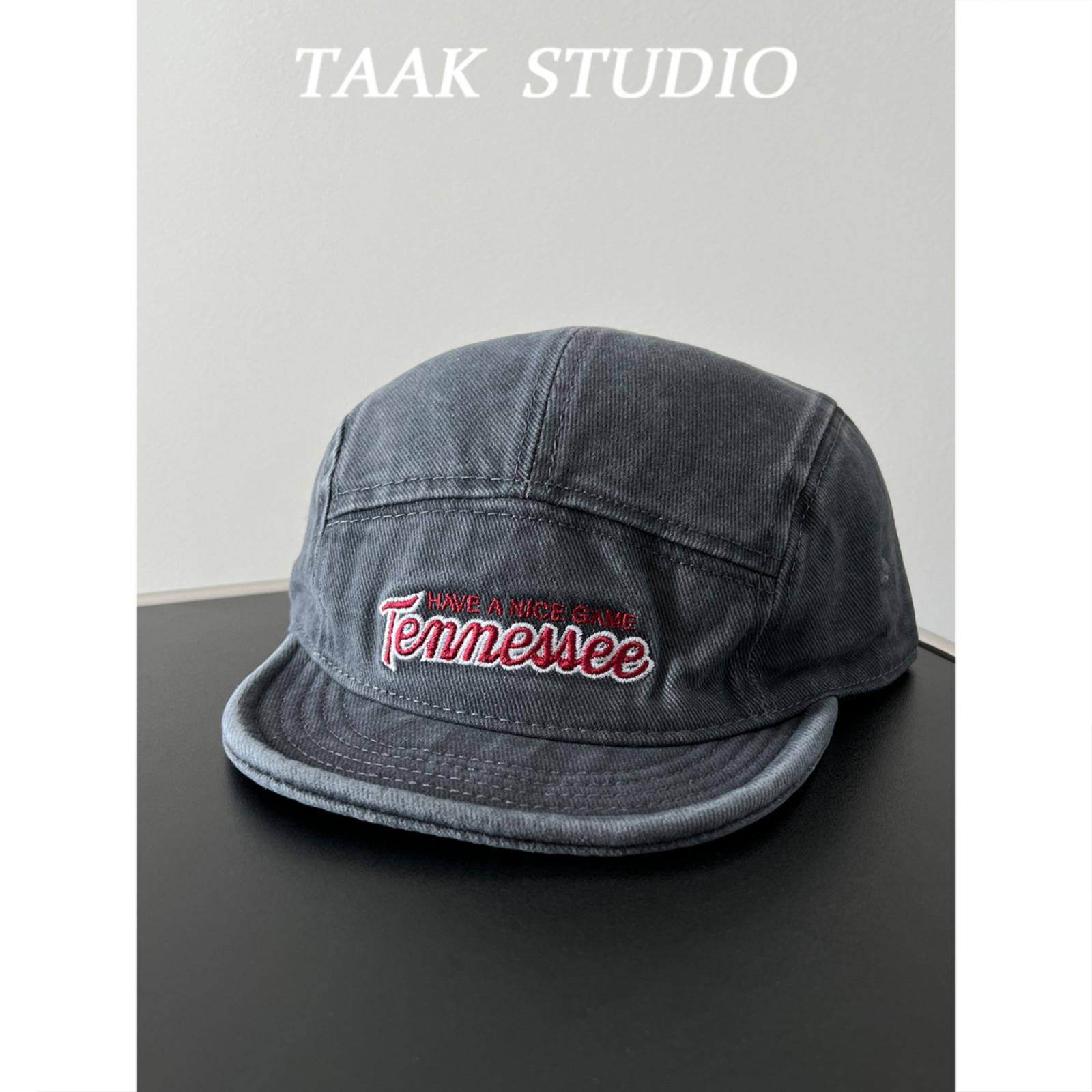 

Baseball Cap Washed Denim Distressed Cap Casual Sun Hat One Size Темно-синій