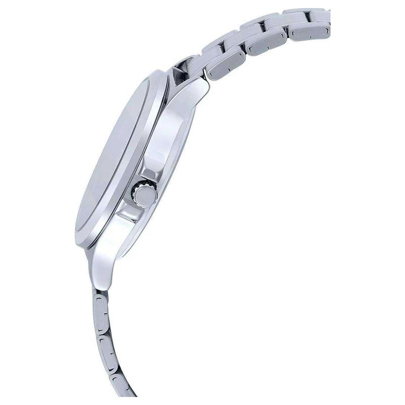 Casio Standard Series Dress Fashion Classic Three Eye Six Needle Roman Scale Quartz Movement Stainless Steel Strap Women Watches Silver LTP-V300D-7A2