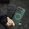 With Magsafe Magnetic Plain Leather Lychee Case For One Plus 15 13s 13T 13R 13 Ace 5 OnePlus Nord 5 4 CE 5 Camera protect Cover