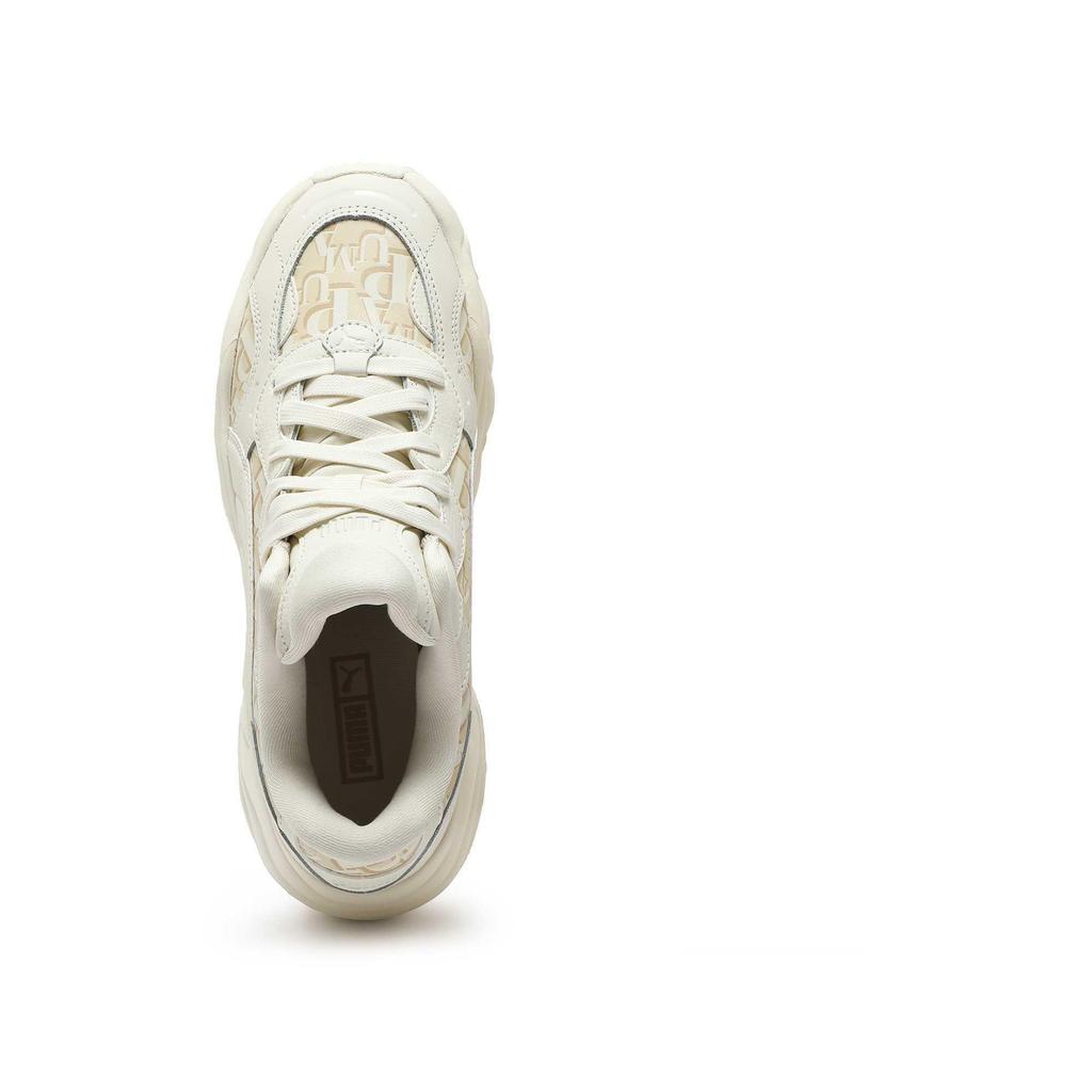 Puma Pulsar Wedge Monogram Comfortable Durable Mid-Top Dad Shoes Women Sneaker Off-White 402240-01